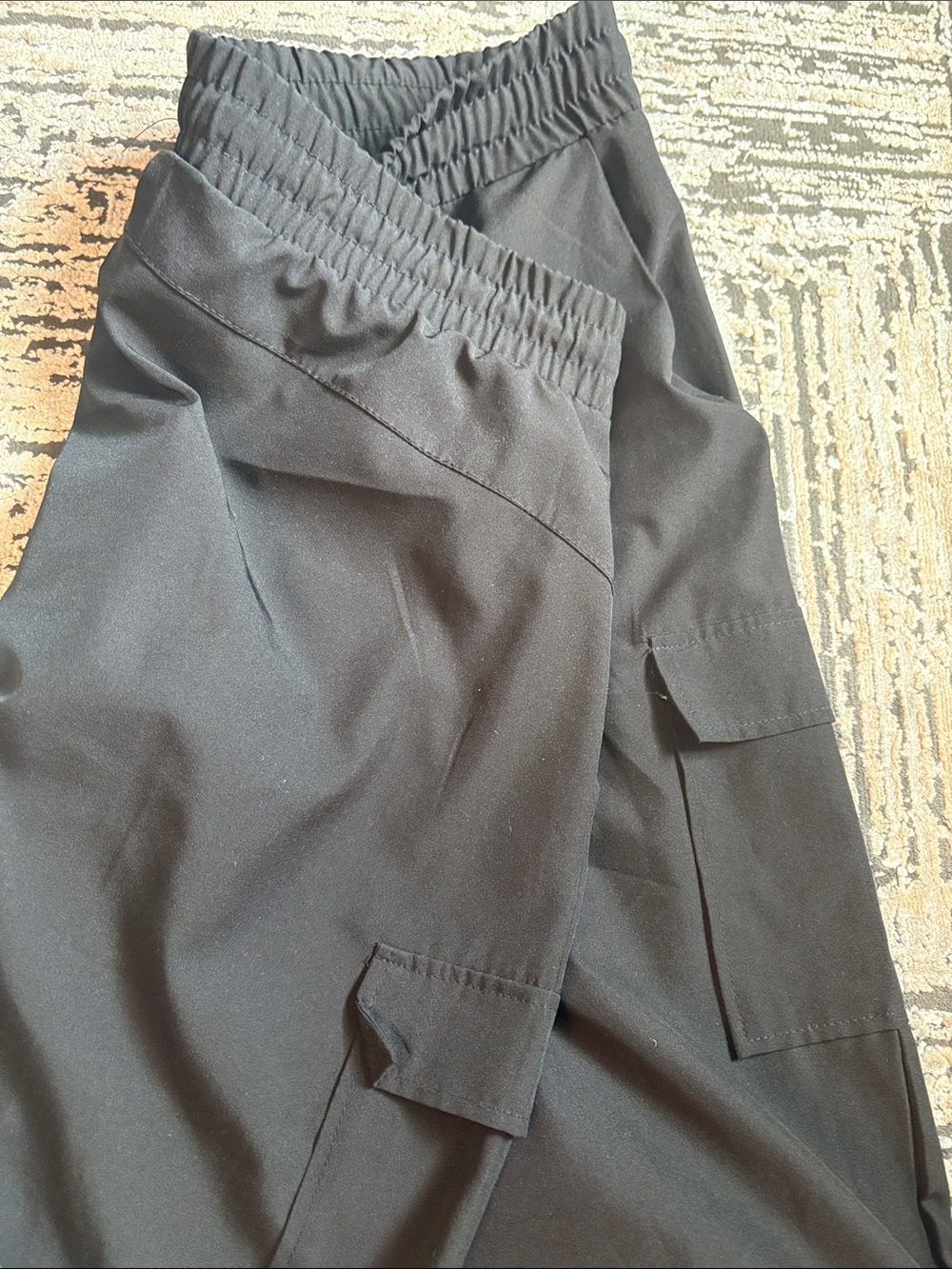 Womens Cargo Jogger Pants - Elastic Waist - Picture 4 of 5